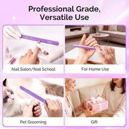 MelodySusie 16Pcs Professional Nail Buffer Kit,Nail Files and Buffers,Nail Buffer Block,Nail Brush, Nail File Buffers Kit for Natural Nails,DIY,Home Use,Salon（100/180 Grit）