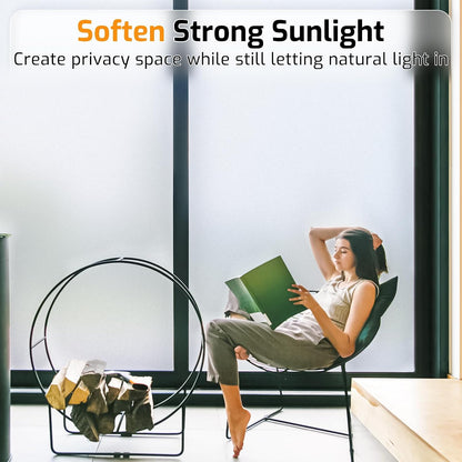 LUTE Blackout Window Film, Window Tint for Home Privacy, 17.5" x 78.7"