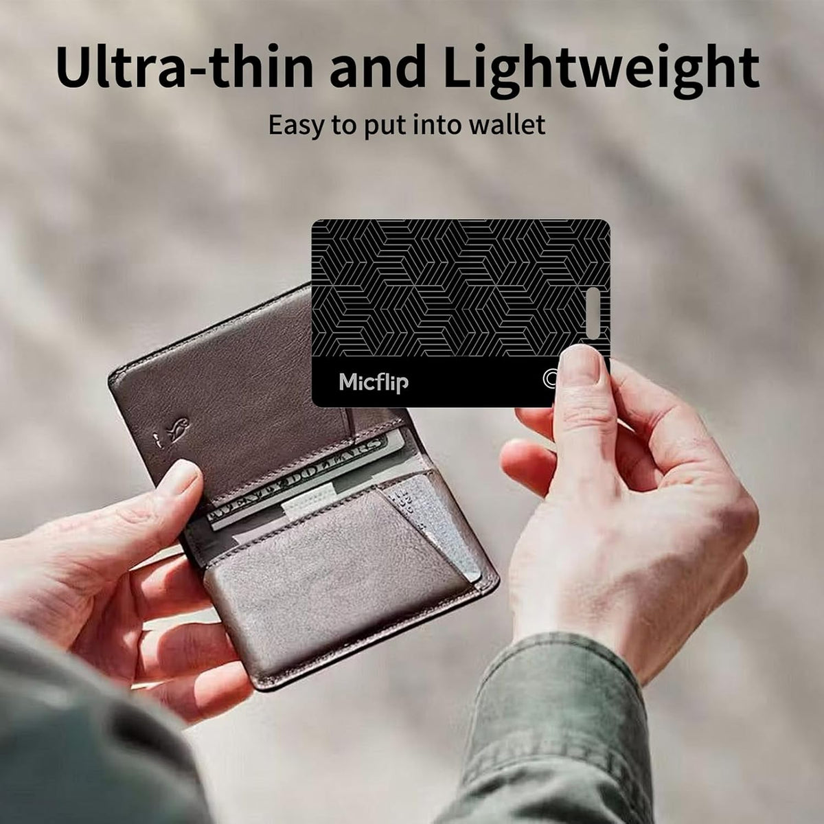 2026 MFi Certified Wallet Tracker Card, Works with Apple Find My