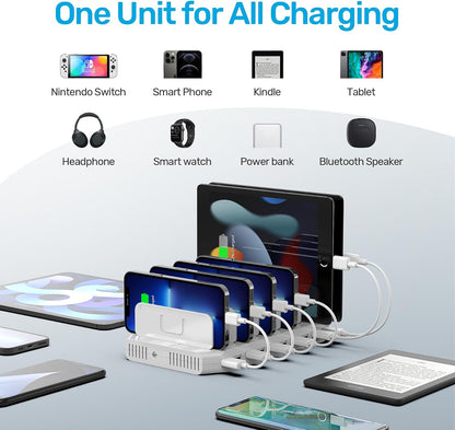 Unitek 10-Port Charging Station, USB Charger Organizer for Multiple Device