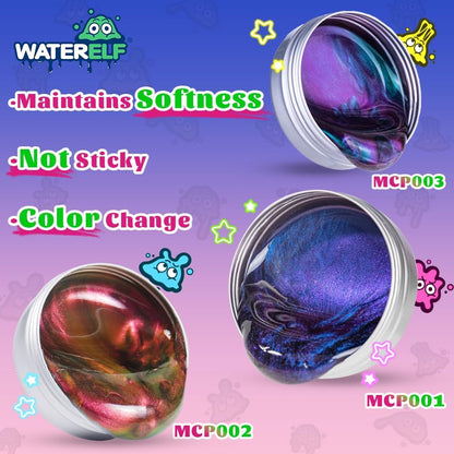 WATERELF Galaxy Putty Slime for Kids - Children's Day Gift, Fidget Sensory Artistic Therapy Putty Toys for Boys Girls Adults, Stress Relief Non-Sticky, 3.11 Inch 3.2 Oz – Golden/Red