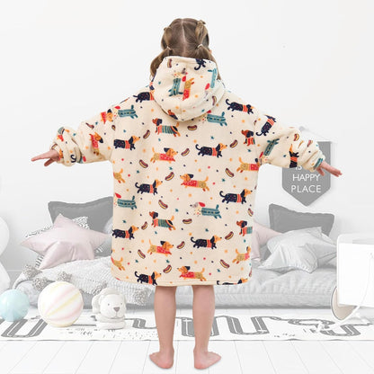 Fiosnow Glow in the Dark Unicorn Blanket Hoodies for Kids 6-13YR Oversize Wearable Blanket Hoodies for Boys Girls Teens