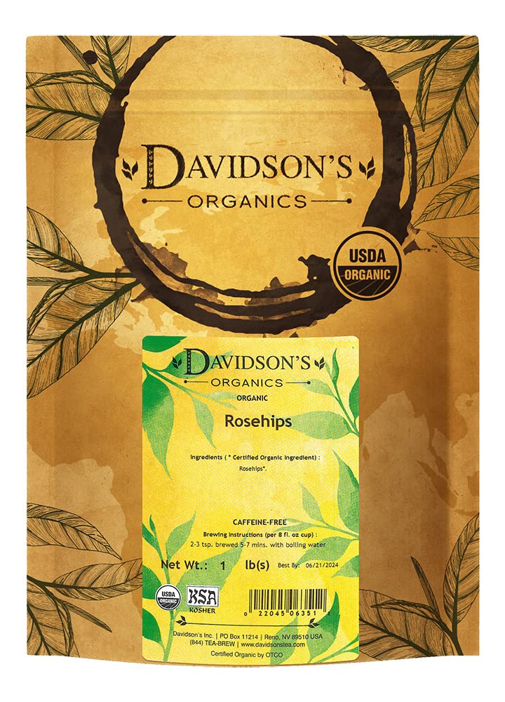Davidson's Tea Bulk, Organic Rosehips, 16-Ounce Bag