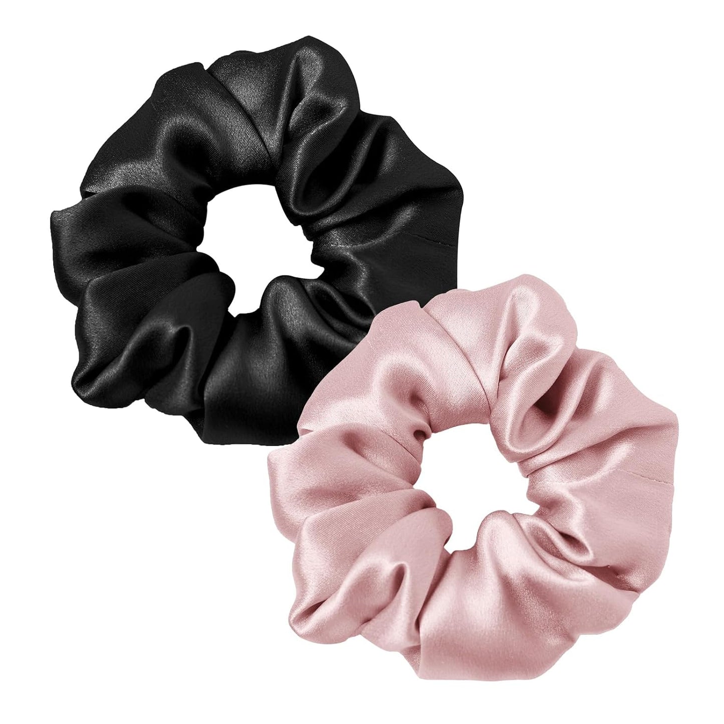 LILYSILK Silk Hair Scrunchies / Ties for Frizz & Breakage Prevention, 100% Mulberry, No Damage, Elastic ponytail Holders, 1Pc, Coffee - Colors A