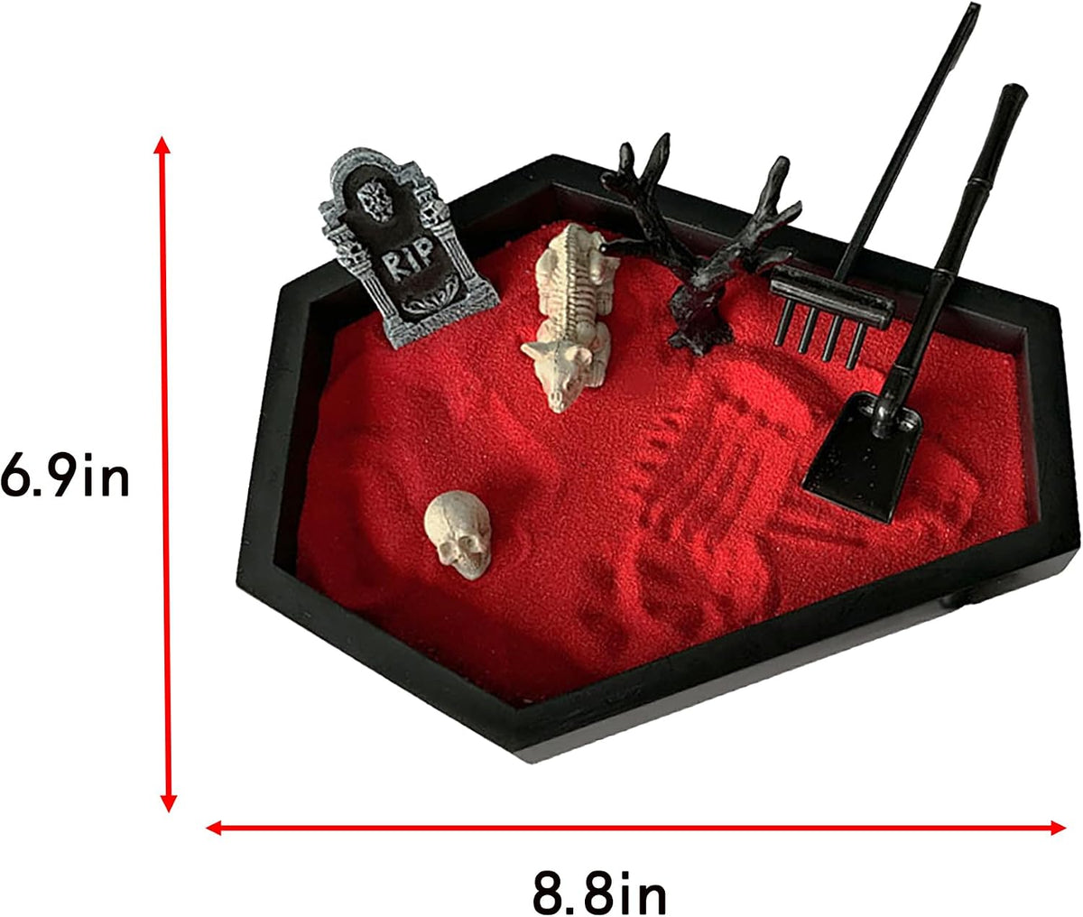 Zen Garden for Desk Gothic Gifts Office Desk Decor Mini Zen Garden Kit (Gothic Set A)