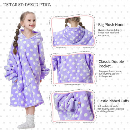 Aemicion Strawberry Blanket Hoodie,Oversized Sherpa Wearable Hooded Blanket,Warm Cozy Sweatshirt Gifts for Women Girls Adult
