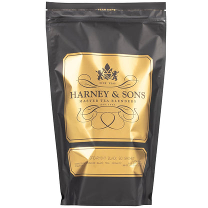 Harney & Sons Spearmint Black Tea, 50 Sachets, Black Tea Blend
