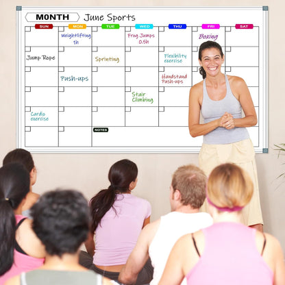 Dry Erase Board Calendar for Wall, 36" x 24" Monthly Whiteboard