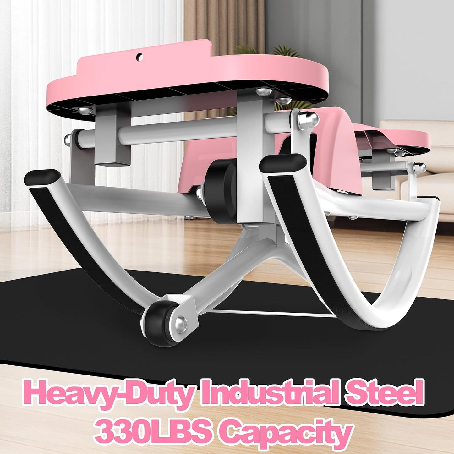 KINMAC Lateral Stepper for Exercise-Rocking Stepper Machine with Resistance Bands & Anti-Slip Mat and LCD Monitor, Professional Stair Stepper for Home Workout