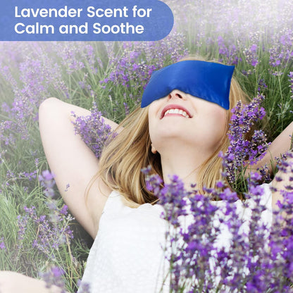 SuzziPad Lavender Eye Pillows for Relaxation with Aromatherapy, Weighted Mask for Sleeping, Hot & Cold Therapy Compress for Dry Eyes, Yoga Meditation Pillow, Purple, 4 Packs