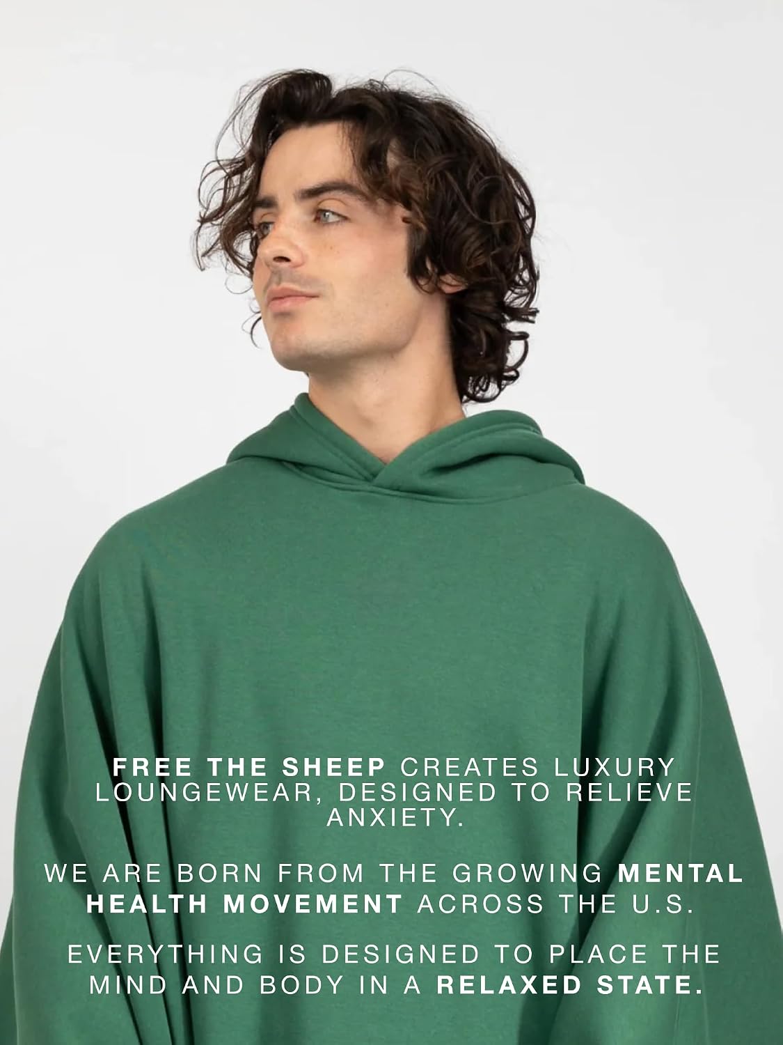 FREE THE SHEEP Eden Hoodie – Oversized Weighted Hoodie Cloak with Ultra-Soft Faux Fur Liner