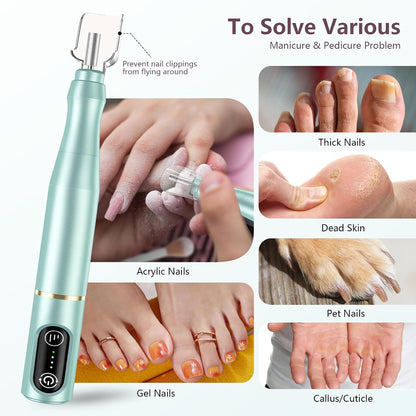 TUOBEO Cordless Nail Drill Electric Nail File Kit, Rechargeable Efile Set, Portable Acrylic Gel Nail Polish Remover Machine, Pedicure Manicure Tool, 11 Bits, 56 Sanding Bands, Salon Home, Purple
