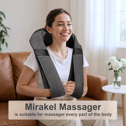 Shiatsu Neck Back and Shoulder Massager with Heat for Pain Relief Deep Tissue, Christmas Women Men Gifts for Mom Dad, Wife Husband, Him Her, Fathers Day, Mothers Day, Birthdays Gift (NOT Cordless)