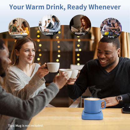 VOBAGA Mug Warmer& Coffee Mug Warmer for Office Desk Use, Candle Warmer with Three Temperature Settings, Coffee Warmer Plate for Cocoa Tea Water Milk with Auto Shut Off After 4 Hours, for Ideal Gifts