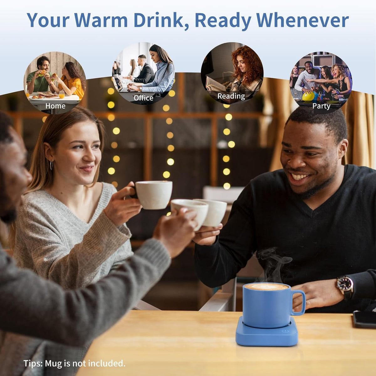 VOBAGA Mug Warmer& Coffee Mug Warmer for Office Desk