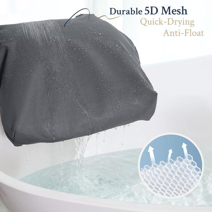 Luxury Bathtub Pillow, Skin-Friendly Cushion, Support Back, Neck & Head, Non-Slip, Adjustable Thickness Fits All Tub, Washable & Quick-Drying - Gift for Christmas Birthday Mother’s Day
