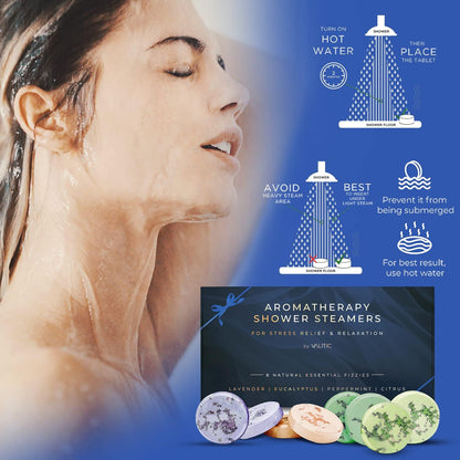 VALITIC Aromatherapy Shower Steamers, Pods for Shower Spa Gift, 4 Scents