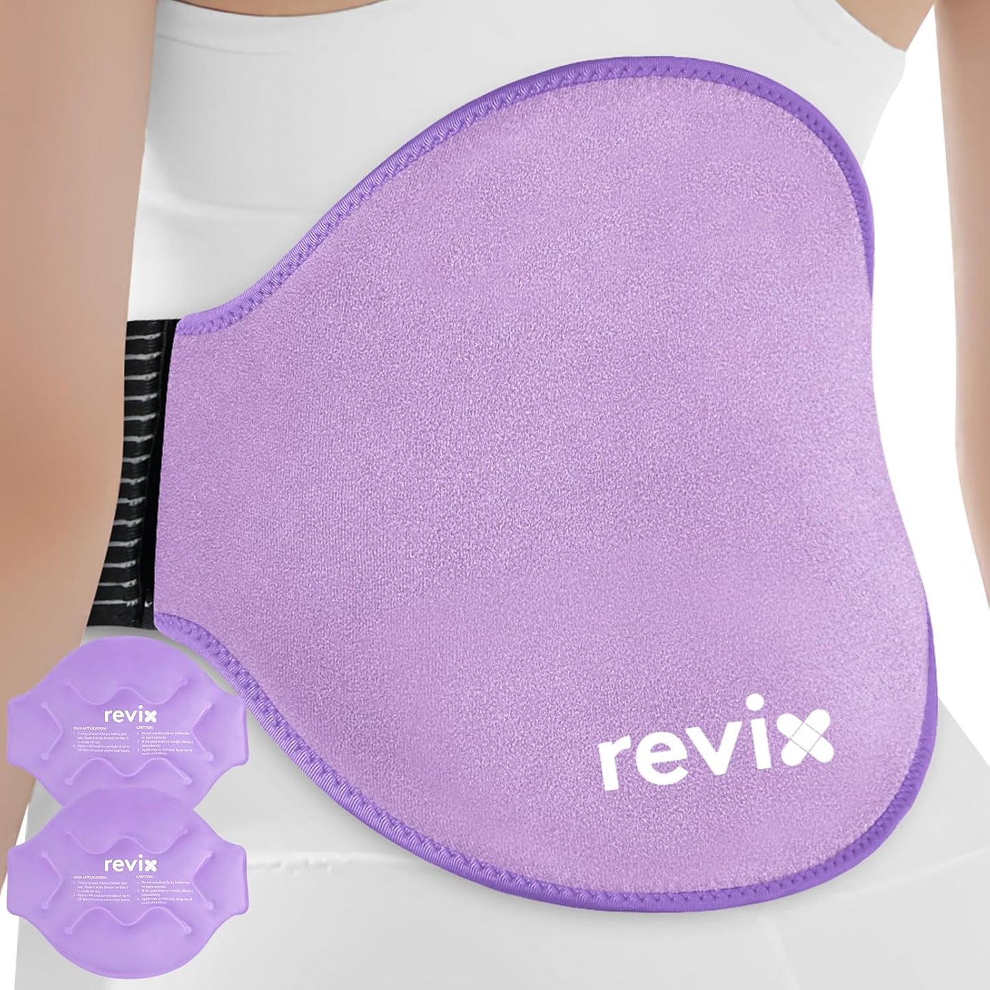 REVIX Extra Large Ice Pack for Back, 2 Packs, Reusable Gel Ice Pack Wrap for Lower Back, 13.4” x 11”, Cold Compress Therapy for Waist, Lumbar Discomfort Relief, Muscle Relaxation, Blue