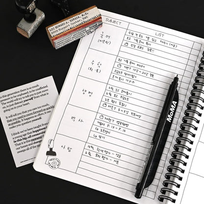 Monolike Basic B5 Monthly + Weekly Planner pad, A SET - Academic Planner, Weekly & Monthly Planner, To-do list, Note pad, Scheduler