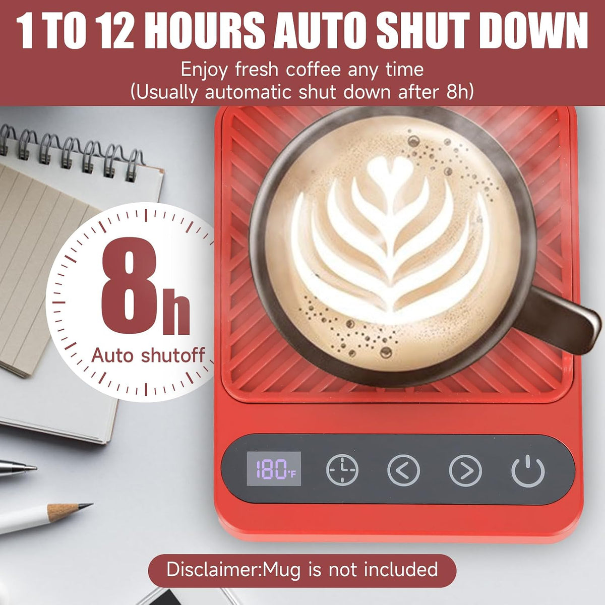 Mug Warmer - Electric Coffee Mug Warmer for Desk with Temperature Display