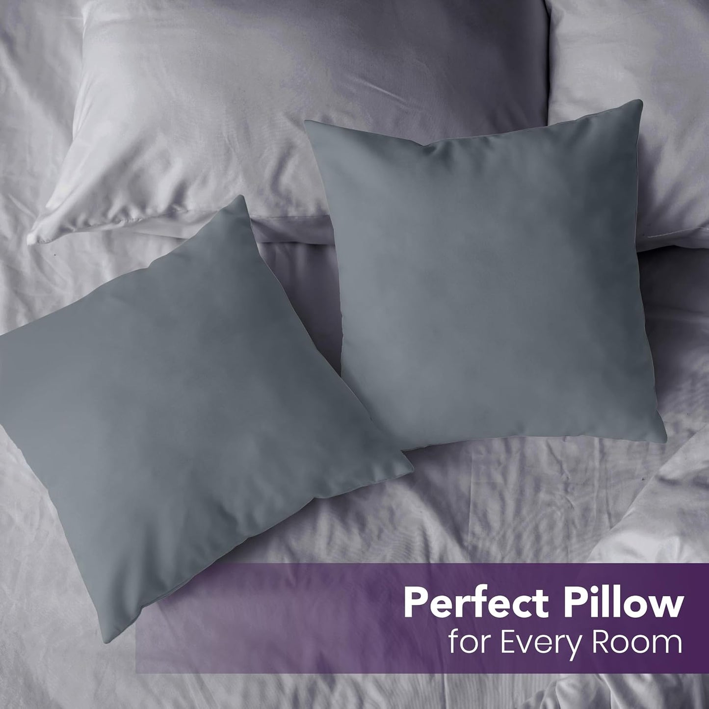 Utopia Bedding 12x20 Pillow Inserts, Set of 2, White – Indoor Decorative Throw Pillows for Bed, Sofa & Couch – Soft, Supportive & Fluffy Cushion Inserts