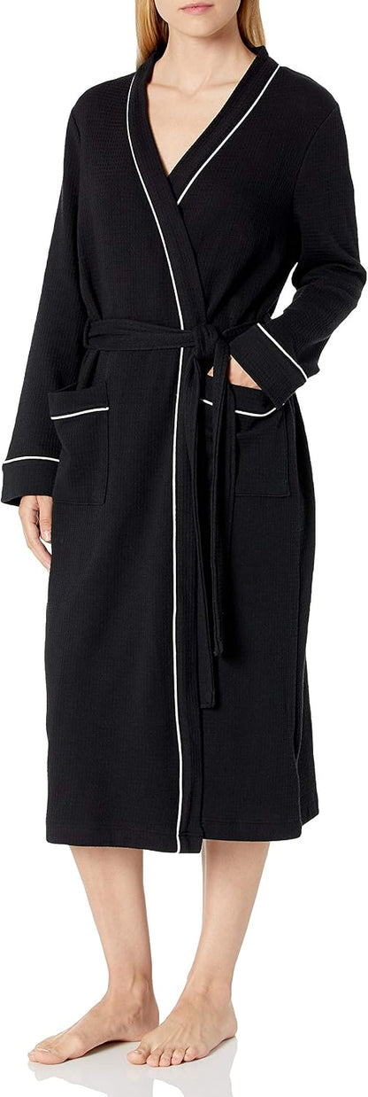 Amazon Essentials Women's Lightweight Waffle Full-Length Bath Robe (Available in Plus Size)