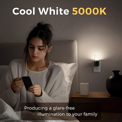 L LOHAS LED Night Light, Dimmable Night Lights Plug into Wall, Automatic Night Lights Plug in with Auto Light Sensor,Adjustable Brightness Amber LED Night Light, for Bedroom Hallway Home Decor