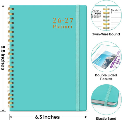 Planner 2026-2027, 8.5" x 11" Weekly and Monthly Academic Year Planner Calendar, July 2026 - June 2027, Hardcover Large School Planning Agenda With Tabs, Perfect for School & Office Supplies, A4, Green