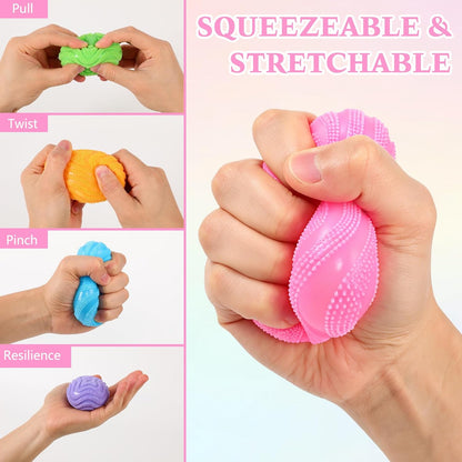 Fuzz Ball, Squishy Stress Ball, Soft Fidget Toy for Anxiety Relief, Fuzz Stress Ball, Sensory Squishy Ball Calming Tactile Grip for Focus & Relaxation (Purple)