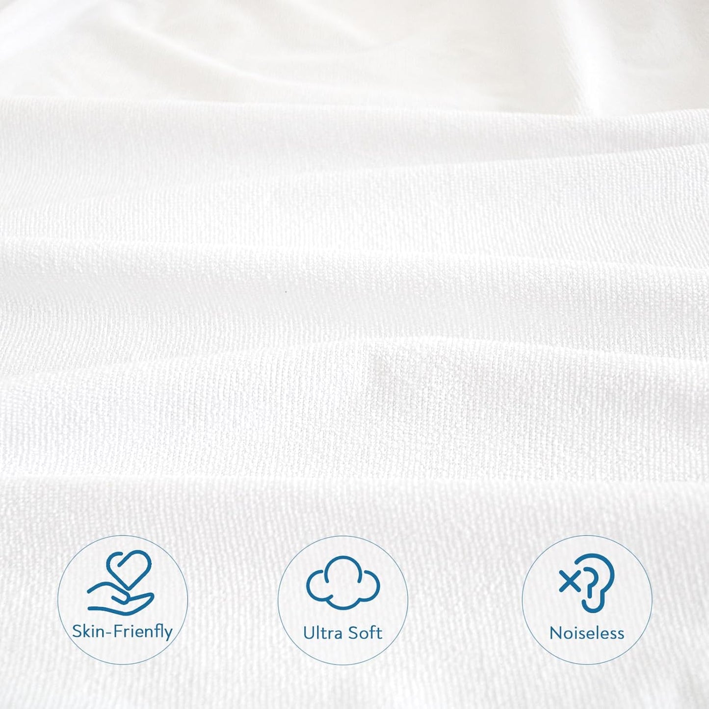 Queen Mattress Protector Waterproof Cover Absorbent Fitted Sheet up - 18'' Deep Pocket Mattress Cover Queen Size Bed Sheets, Terry Machine Wash Protection Mattress Protector