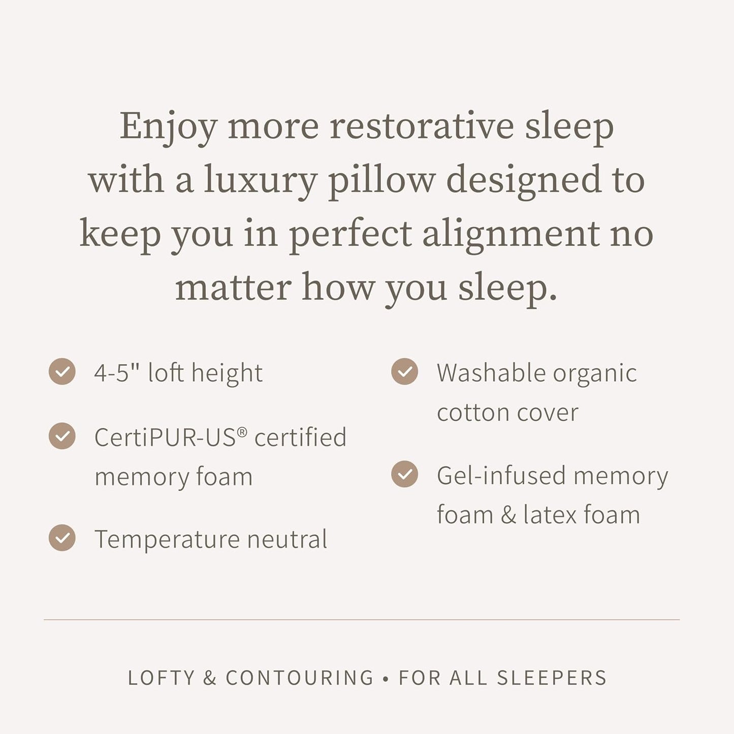 Saatva Cloud Memory Foam Pillow - Gel-Infused Shredded Memory Foam Fill - Standard Loft (4"-5") Contouring Pillow - for Any Sleep Position - 1 Pack, Queen (28"x16")
