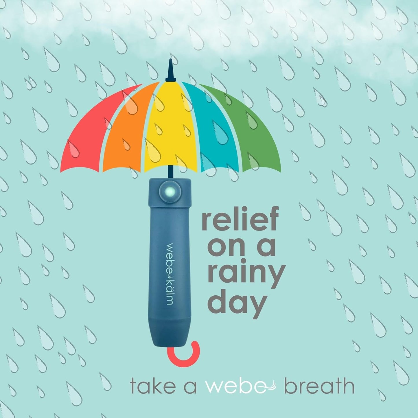 Product Title: webe kälm: Sensory tool for calming with slow exhalation, visual focus, and auditory regulation. Supports mindfulness, stress relief, bedtime, and anxiety. (Blue)