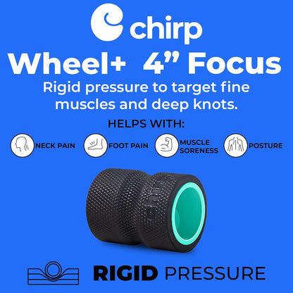 Chirp Wheel Foam Roller - Targeted Back & Neck Pain Relief, Muscle Massage, Trigger Point Therapy, High-Density Foam Tool for Physical Therapy, Stretching & Exercise, 500lbs Capacity, 12-Inch Mint