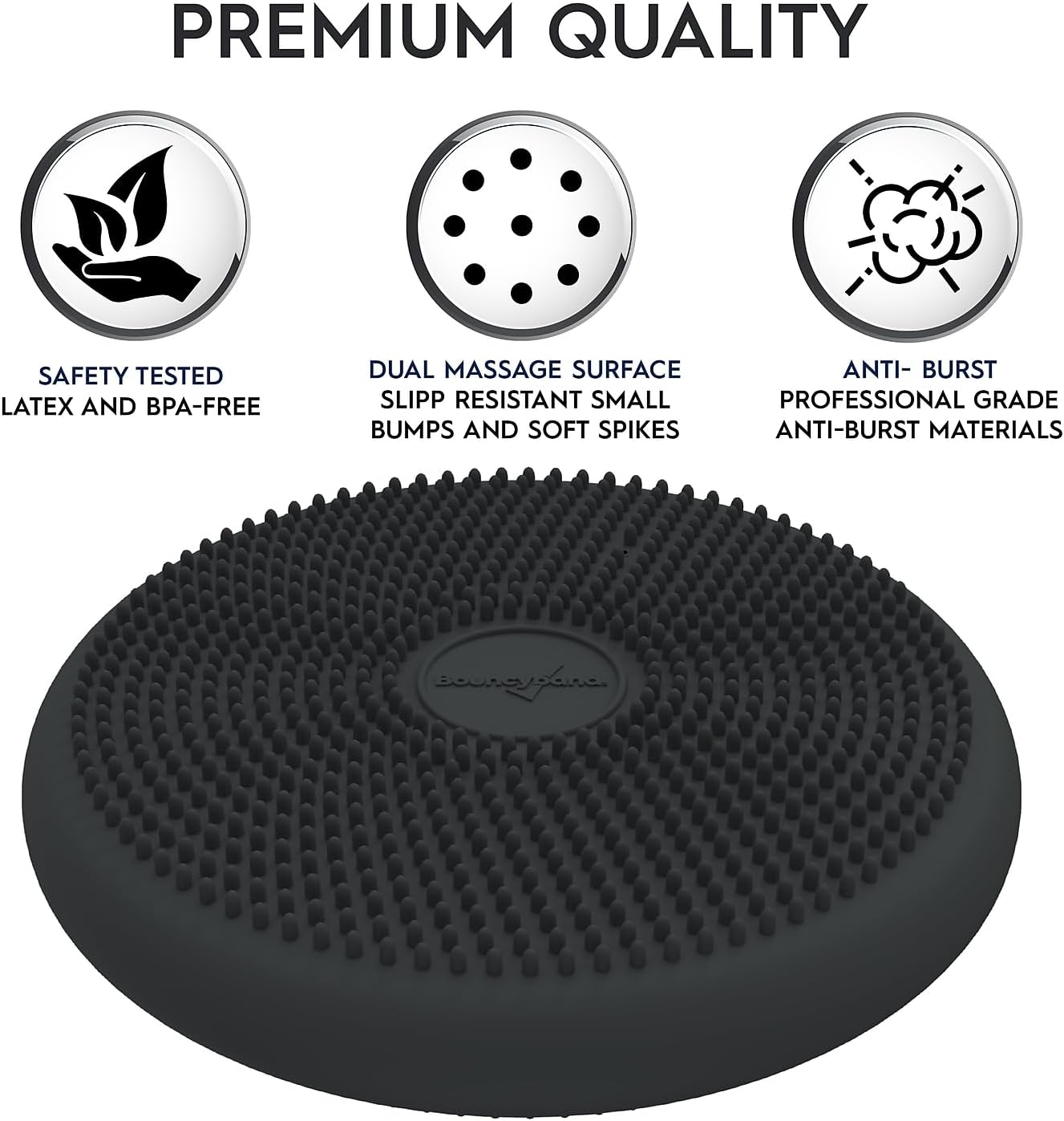 Bouncyband – Wiggle Seat – Purple, 13” D – Large Sensory Cushion for Kids Ages 6-18+ – Promotes Active Learning, Improves Student Productivity, Includes Easy-Inflation Pump