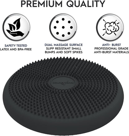 Bouncyband – Wiggle Seat – Purple, 13” D – Large Sensory Cushion for Kids Ages 6-18+ – Promotes Active Learning, Improves Student Productivity, Includes Easy-Inflation Pump