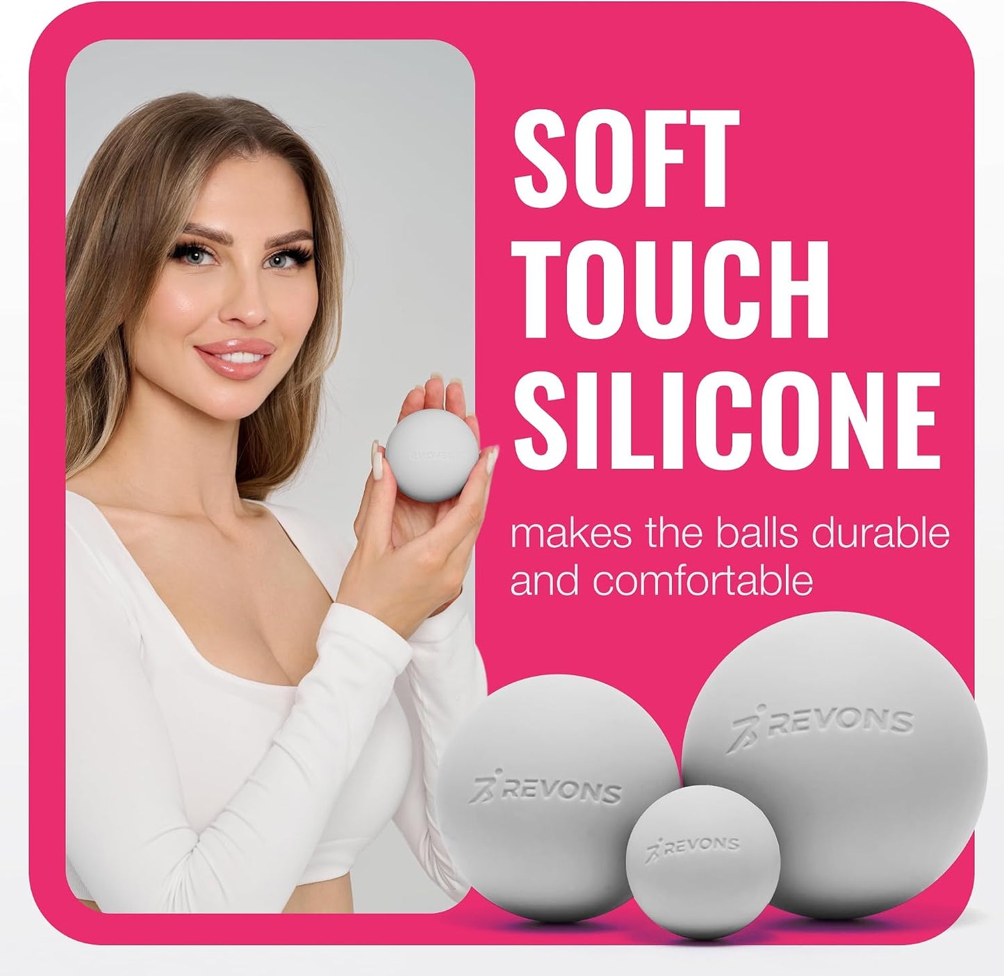 3 in 1 Massage Ball Set – 2.5", 1.9" & 1.2" Firm Silicone Balls for Myofascial Release, Trigger Point Therapy, Back & Foot Pain Relief, Face Fitness, Yoga, Deep Tissue Recovery (Turquoise)
