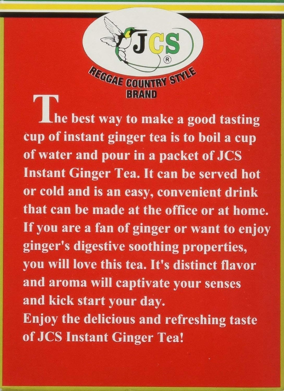 1 X JCS Instant Ginger Tea - Product of Thailand (18G. 11 PACKS)