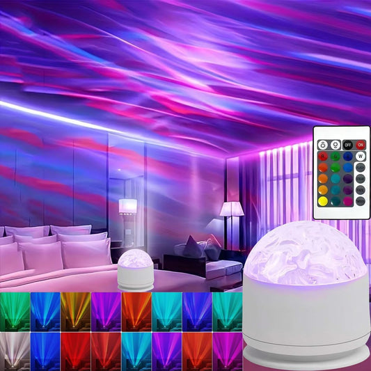 2 in 1 Ocean Wave Projector Light & Northern Light Projector Sunset Lamp