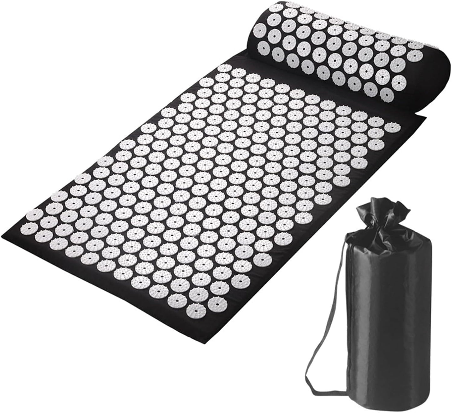 Acupressure Mat Acupressure Set Acupressure Mat with Pillow Acupressure Set Soothing Relaxation and Massage Relief from Back Pain Head and Neck Pain Suitable for Women and Men(Blue)