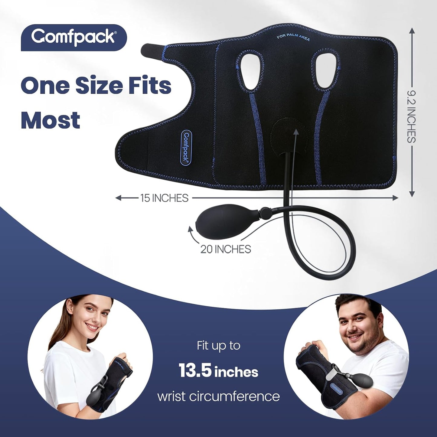 Comfpack Compression Ankle Ice Pack Wrap for Foot Pain Relief