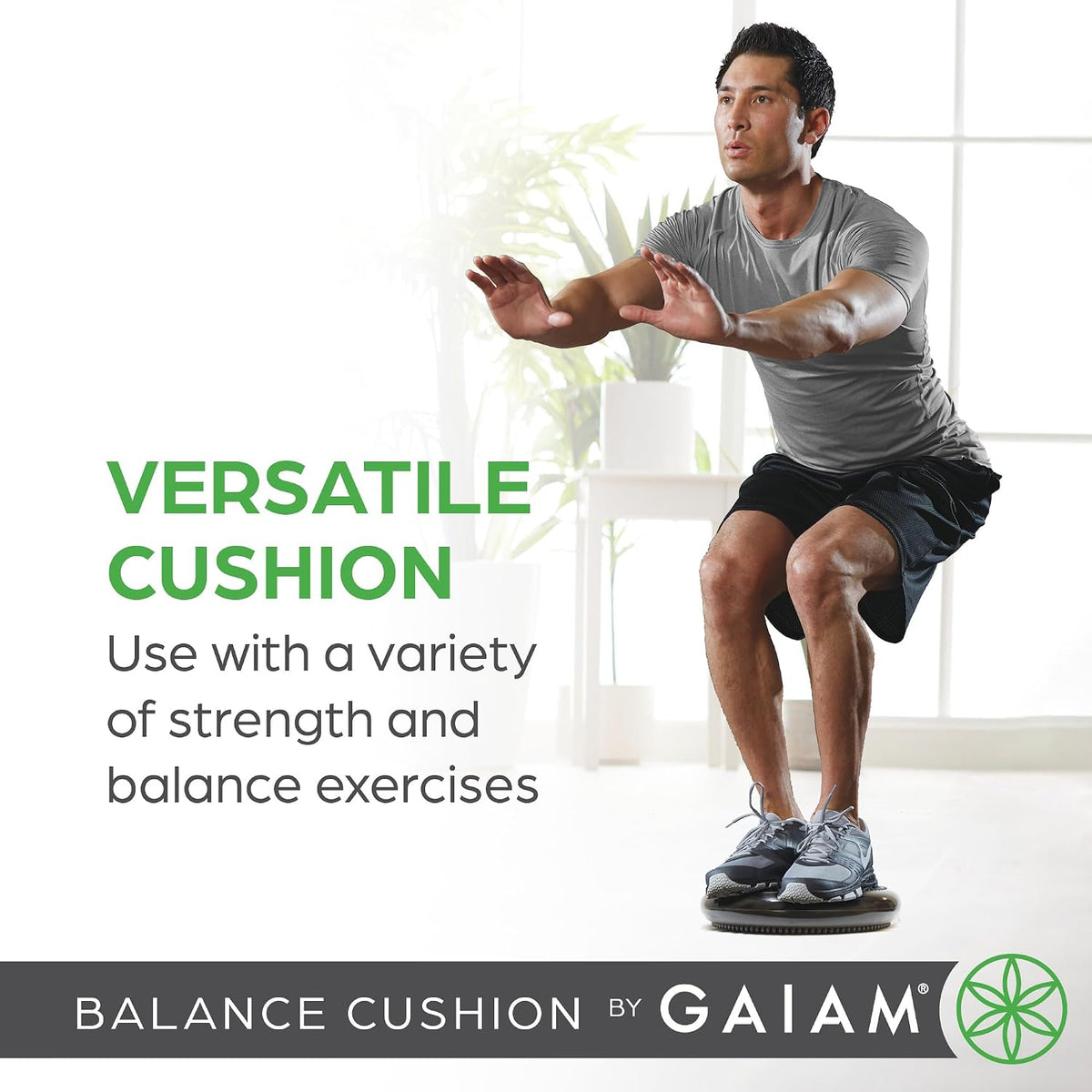 Gaiam Balance Disc Wobble Cushion, 16", Core Stability Seat