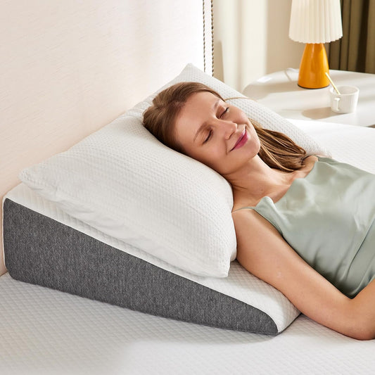 Sweetcrispy 7.5 Inch Wedge Pillow, Sleep Apnea Pillow, Neck Support