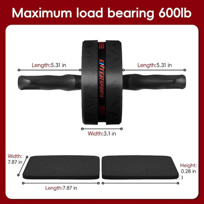Ab Roller Wheel for Abs Workout - Abdominal Exercise Equipment with 2 Knee Pads for Home Gym, Core Strength Training, Fitness Equipment for Men & Women