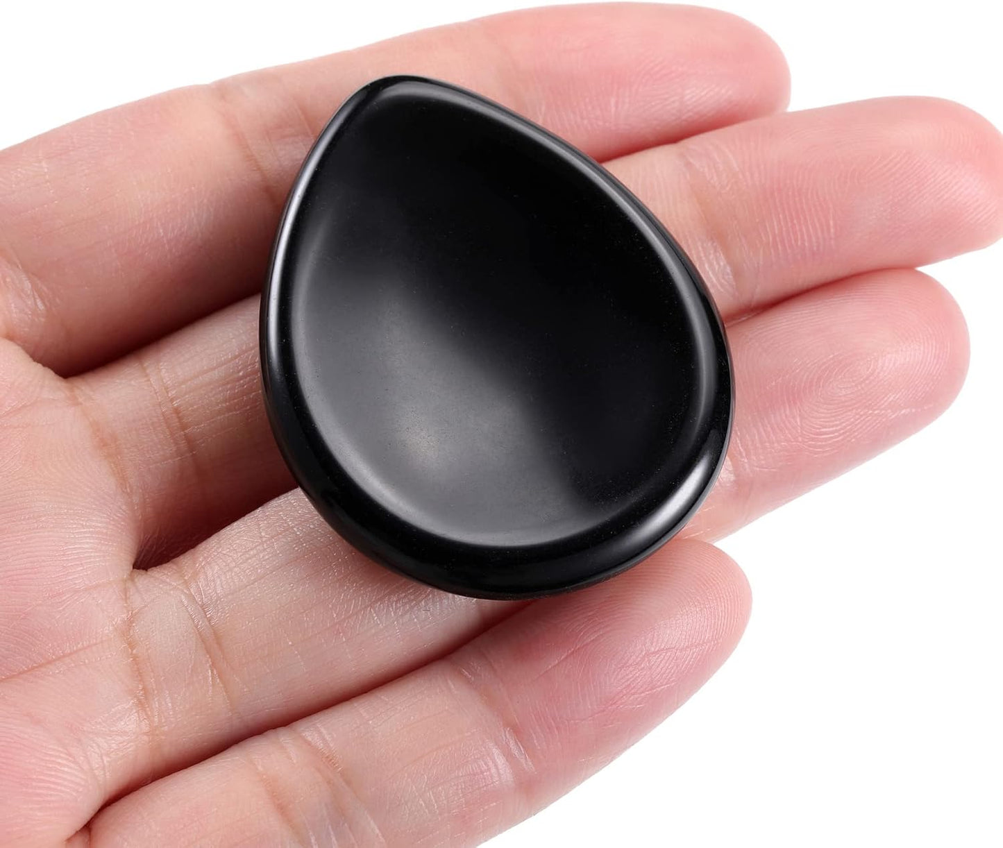 CrystalTears Tiger's Eye Thumb Worry Stone Healing Crystal Pocket Palm Stone Worry Stones for Anxiety Stress Relief