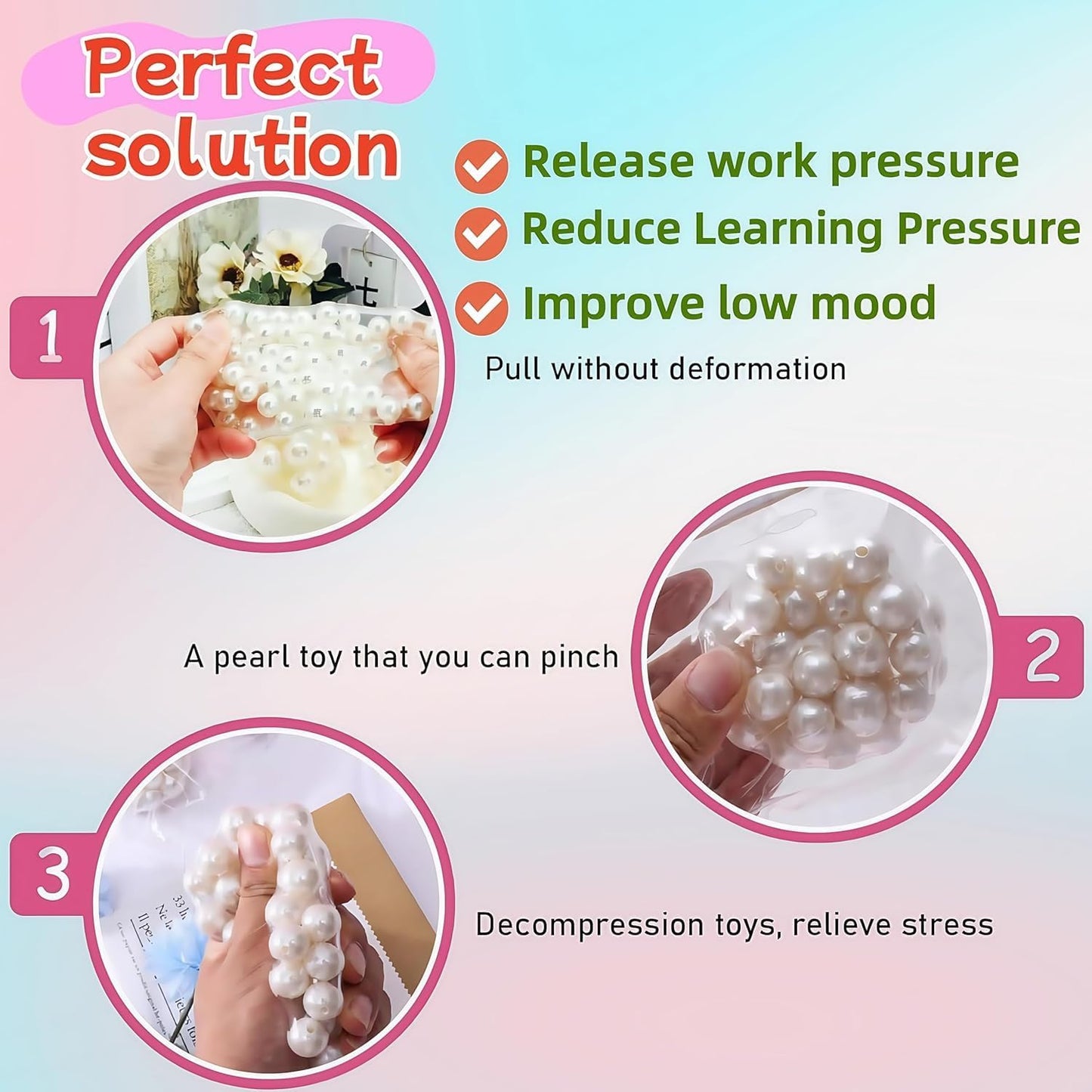 Crunchy Squishy Stress Ball Toys, Sensory Squishy Toys, Squeeze Balls Fidget Toys for Adults, Handmade Grape Noisy Squishy Ball for Relieve Stress. 1 Pack