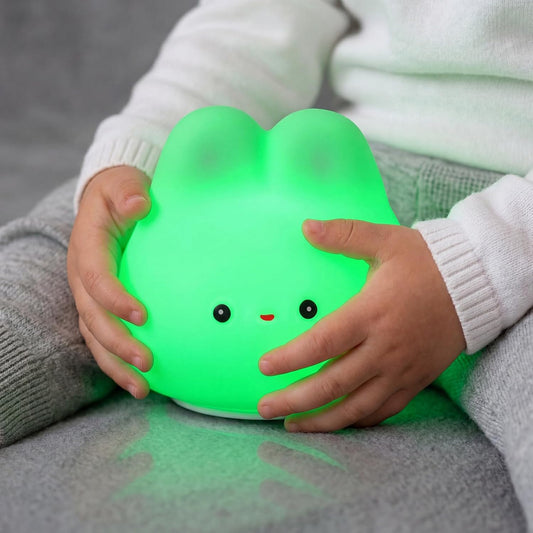Gerrii Back to School Breathing Lamp for Classroom Bunny Soft Breathing Lamp Guided Visual Meditation Tool for Calm Down Corner Mindfulness Anxiety Relief Item for Relaxation Restful Sleep, Multicolor