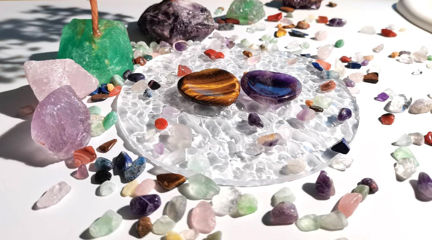 2PCS Worry Stone for Anxiety Tigers Eye Amethyst Healing Crystals Hand Thumb Stones Pocket Gemstones Meditation Accessories Oval Crystal Natural Relax Palm Stone Anxiety Relief Items Stocking Stuffers