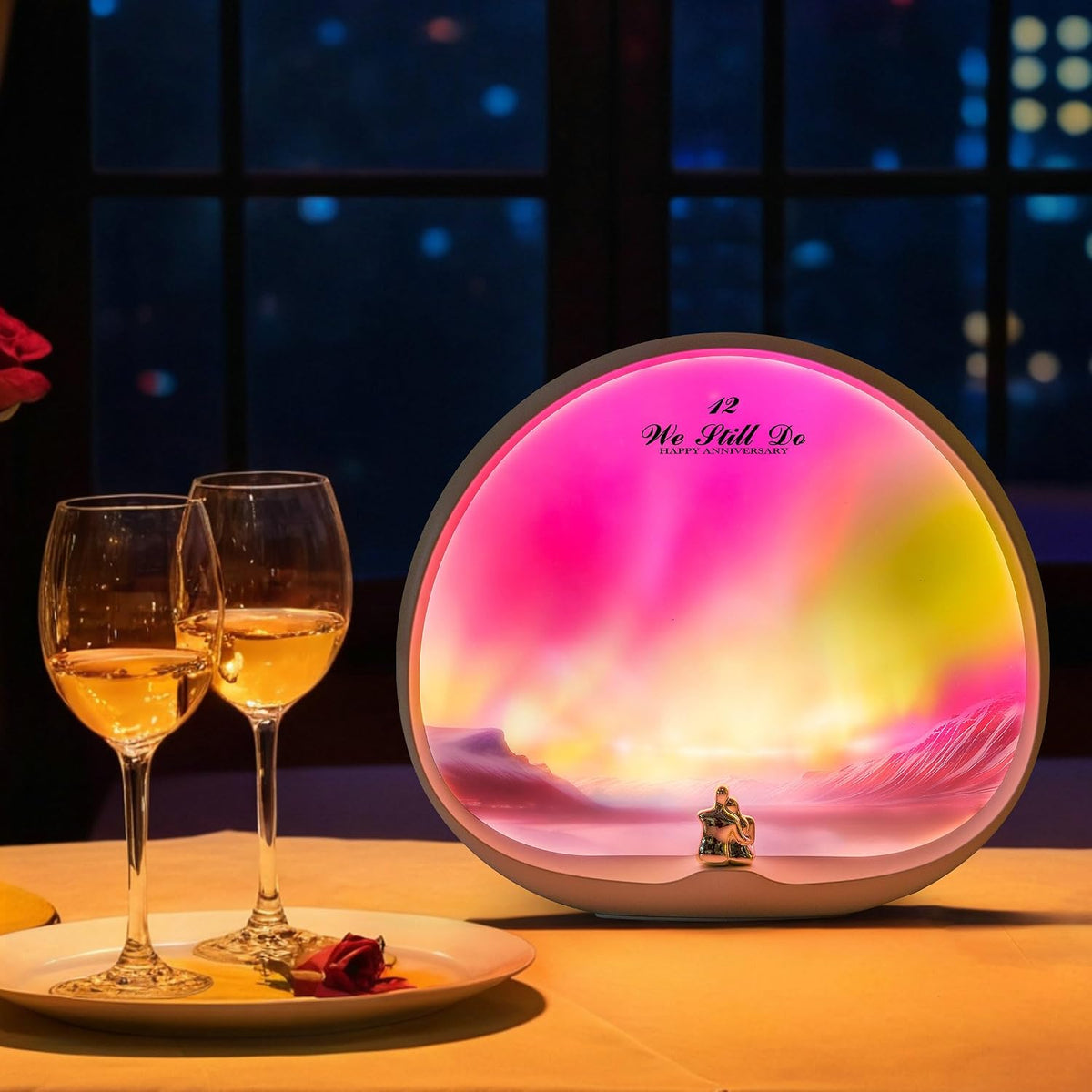 mamre Romantic Dimmable Sunset Lamp Home Decor Sunset Table Lamp Gift for Living Room Bedroom