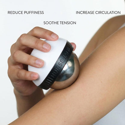 Nurse Jamie Super-Cryo Massaging Orb – Stainless Steel Roller for Face & Body – Long-Lasting Cooling & Warming Therapy for Circulation, Recovery & Tension Relief