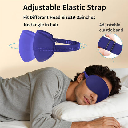 Sleep Mask for Side Sleeper Women Men,Blackout Eye Masks for Sleep,3D Contoured Sleeping Mask,Breathable Adjustable Eye Cover Blindfold with lash Extensions for Trave,Nap,Night Work,Black